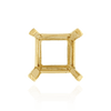 ITI NYC Four Prong Square Heavy Wire Basket Settings in 18K Gold (4.50 mm - 8.00 mm)