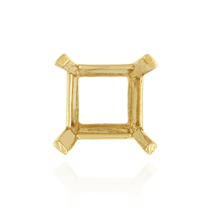 ITI NYC Four Prong Square Heavy Wire Basket Settings in 14K Gold (2.00 mm - 13.50 mm)