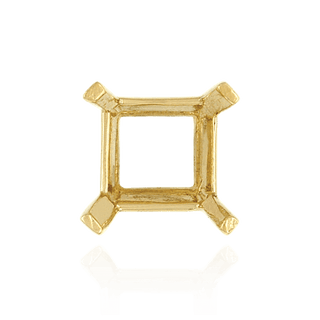 ITI NYC Four Prong Square Heavy Wire Basket Settings in 14K Gold (2.00 mm - 12.50 mm)