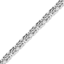 Load image into Gallery viewer, Bulk / Spooled Square Byzantine Handmade Chain in Sterling Silver (2.40 mm - 6.80 mm)
