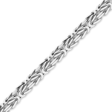 Load image into Gallery viewer, Bulk / Spooled Square Byzantine Handmade Chain in Sterling Silver (2.40 mm - 8.30 mm)
