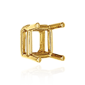 ITI NYC Four Prong Square Wire Basket Settings in 18K Gold (2.50 mm - 7.00 mm)