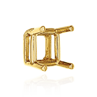 ITI NYC Four Prong Square Wire Basket Settings in 18K Gold (3.00 mm - 7.50 mm)