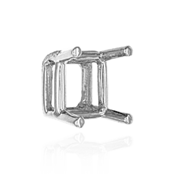 ITI NYC Four Prong Square Wire Basket Settings in Sterling Silver (2.00 mm - 10.75 mm)