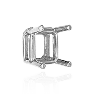 ITI NYC Four Prong Square Wire Basket Settings in Sterling Silver (2.00 mm - 10.75 mm)