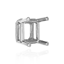 Load image into Gallery viewer, ITI NYC Four Prong Square Wire Basket Settings in Sterling Silver (2.50 mm - 10.25 mm)
