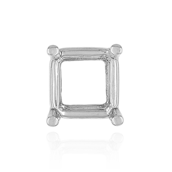 ITI NYC Four Prong Square Wire Basket Settings in Sterling Silver (2.00 mm - 10.75 mm)