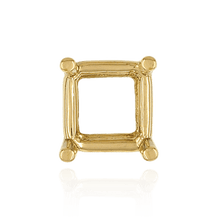 Load image into Gallery viewer, ITI NYC Four Prong Square Wire Basket Settings in 18K Gold (2.50 mm - 7.00 mm)
