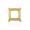ITI NYC Four Prong Square Wire Basket Settings in 18K Gold (3.00 mm - 7.50 mm)