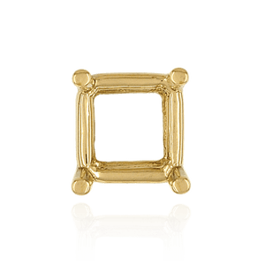 ITI NYC Four Prong Square Wire Basket Settings in 14K Gold (1.50 mm - 10.25 mm)