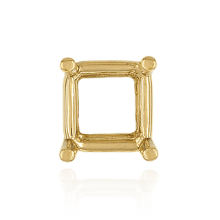 ITI NYC Four Prong Square Wire Basket Settings in 18K Gold (3.00 mm - 7.50 mm)