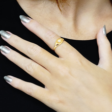 Load image into Gallery viewer, Oval Signet Ring with Starburst Etching in Sterling Silver
