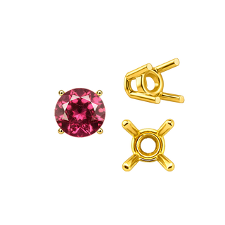 ITI NYC Four Prong Round Wire Basket Settings in 14K Gold (1.75 mm - 11.00 mm)