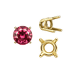 ITI NYC Four Prong Round Wire Basket Settings in 14K Gold (1.75 mm - 11.00 mm)