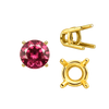 ITI NYC Four Prong Round Wire Basket Settings in 14K Gold (1.75 mm - 11.00 mm)