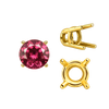 ITI NYC Four Prong Round Wire Basket Settings in 18K Gold (1.75 mm - 11.00 mm)