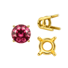 ITI NYC Four Prong Round Wire Basket Settings in 14K Gold (1.75 mm - 11.00 mm)
