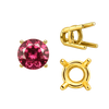 ITI NYC Four Prong Round Wire Basket Settings in 18K Gold (1.75 mm - 11.00 mm)