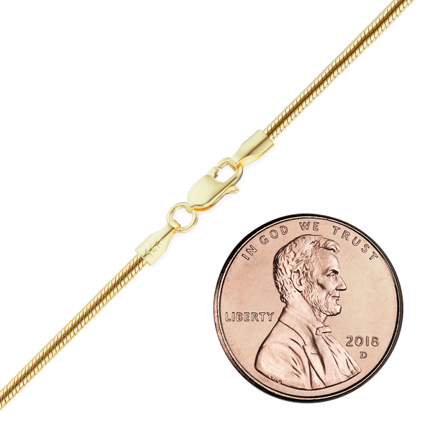 Seaport Snake Necklace in 14K Yellow Gold