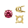 ITI NYC Four Prong Round Wire Basket Settings in 14K Gold (1.75 mm - 11.00 mm)
