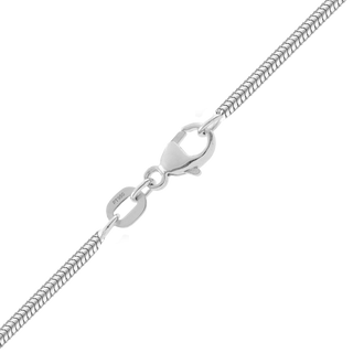 Finished Round Snake Chain in Platinum