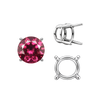ITI NYC Four Prong Round Wire Basket Settings in Sterling Silver (1.75 mm - 11.00 mm)