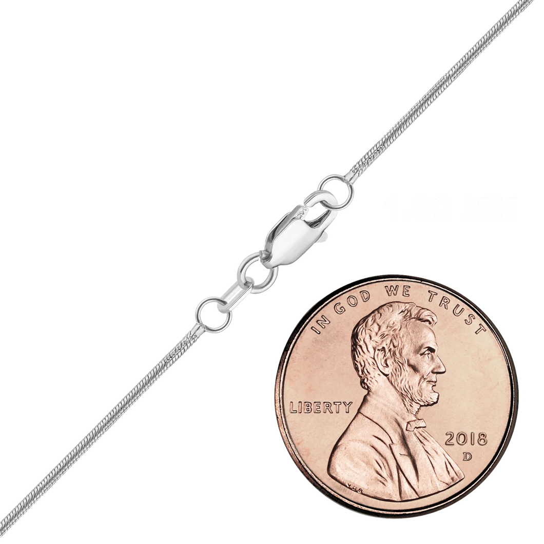 Seaport Snake Anklet in 14K White Gold