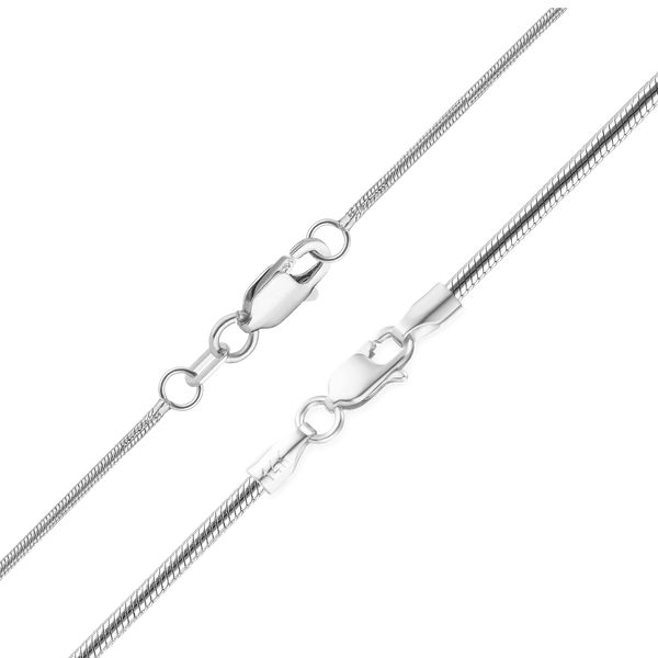 Seaport Snake Necklace in 14K White Gold