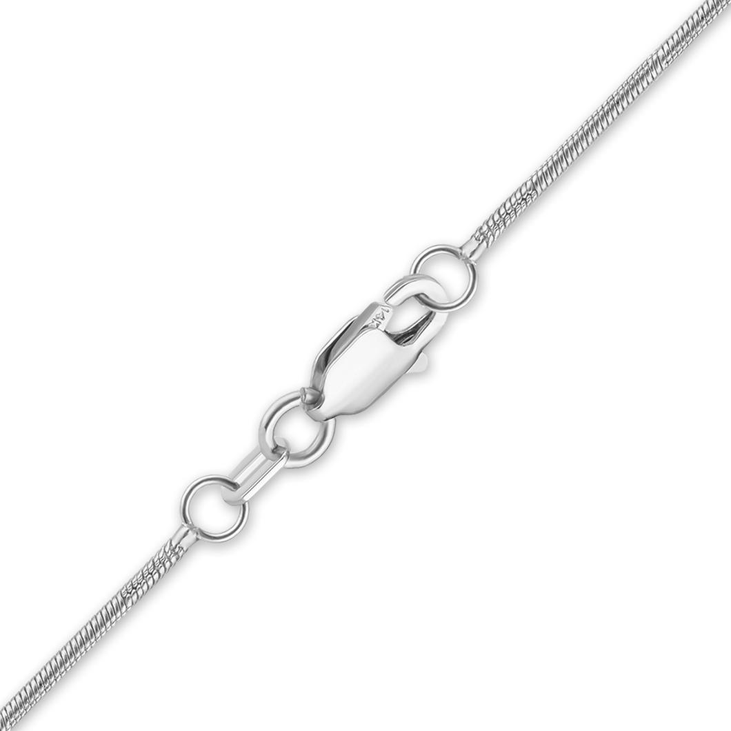 Seaport Snake Anklet in 14K White Gold