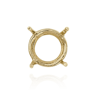 ITI NYC Four Prong Round Wire Basket Settings in 18K Gold (2.00 mm - 11.00 mm)