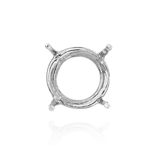 ITI NYC Four Prong Round Wire Basket Settings in Sterling Silver (1.75 mm - 11.00 mm)