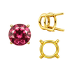 ITI NYC Four Prong Round Wire Basket Settings in 18K Gold (1.75 mm - 11.00 mm)