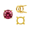 ITI NYC Four Prong Round Wire Basket Settings in 14K Gold (1.75 mm - 11.00 mm)