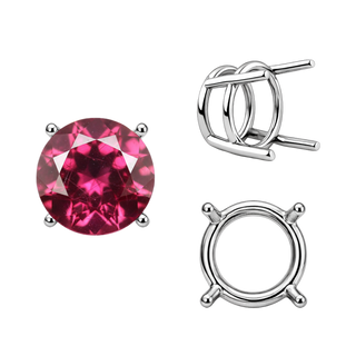 ITI NYC Four Prong Round Wire Basket Settings in Sterling Silver (1.75 mm - 11.00 mm)