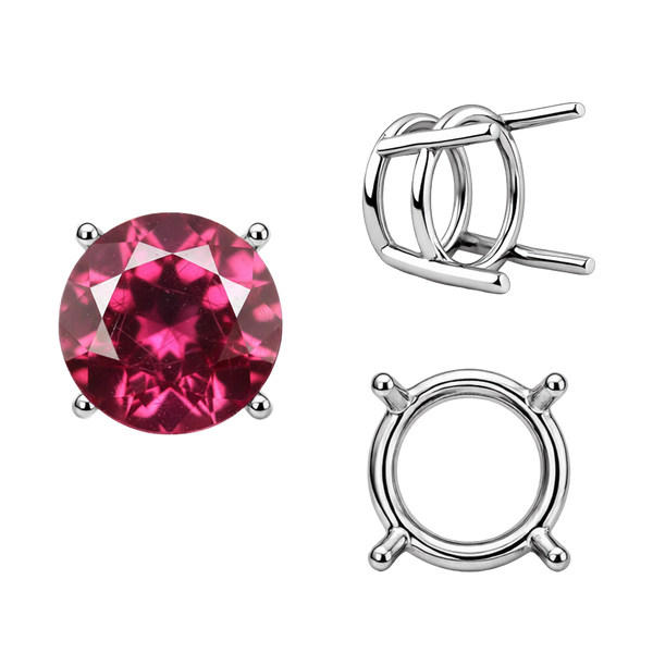 ITI NYC Four Prong Round Wire Basket Settings in 14K Gold (1.75 mm - 11.00 mm)