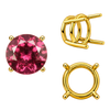 ITI NYC Four Prong Round Wire Basket Settings in 14K Gold (1.75 mm - 11.00 mm)