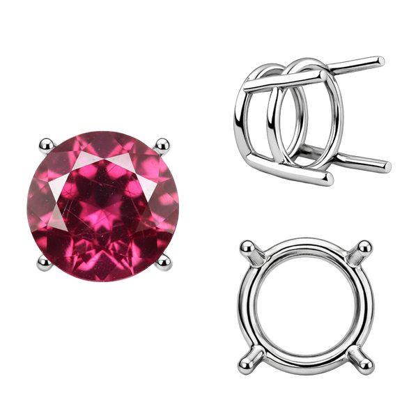 ITI NYC Four Prong Round Wire Basket Settings in 18K Gold (1.75 mm - 11.00 mm)