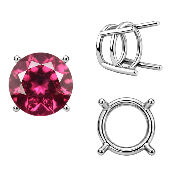 ITI NYC Four Prong Round Wire Basket Settings in 18K Gold (1.75 mm - 11.00 mm)