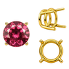 ITI NYC Four Prong Round Wire Basket Settings in 18K Gold (1.75 mm - 11.00 mm)