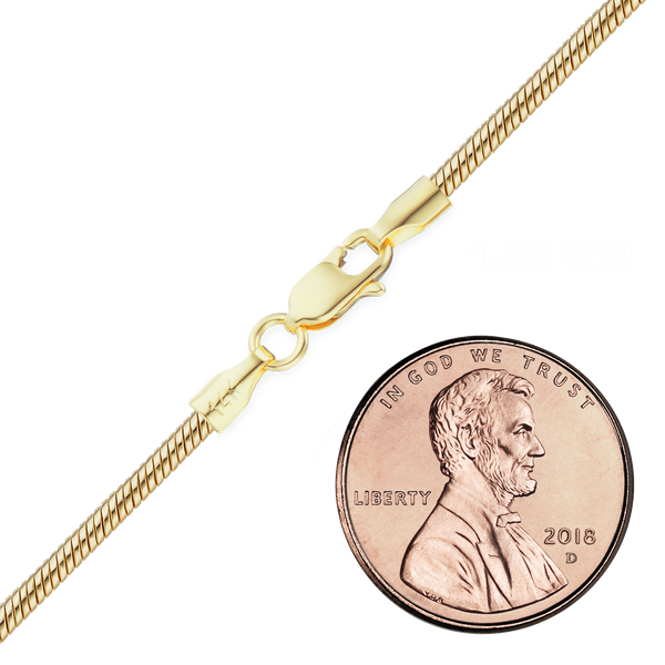 Seaport Snake Necklace in 14K Yellow Gold