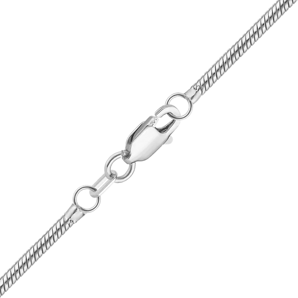 Seaport Snake Necklace in 14K White Gold