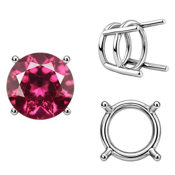 ITI NYC Four Prong Round Wire Basket Settings in 18K Gold (1.75 mm - 11.00 mm)