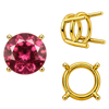 ITI NYC Four Prong Round Wire Basket Settings in 18K Gold (1.75 mm - 11.00 mm)