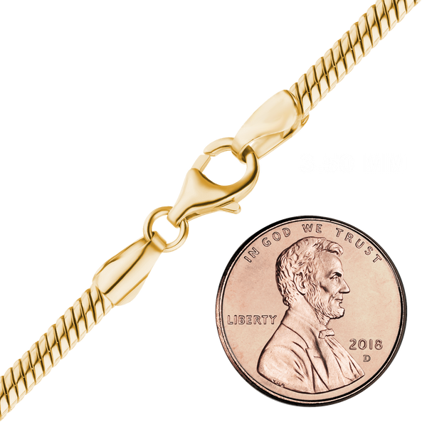 Finished Snake Anklet in 14K Gold-Filled