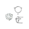 ITI NYC Three Prong Round Single Base Settings in Sterling Silver (2.00 mm - 8.00 mm)
