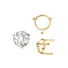 ITI NYC Three Prong Round Single Base Settings in 14K Gold (2.00 mm - 8.00 mm)