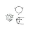 ITI NYC Three Prong Round Single Base Settings in Sterling Silver (2.00 mm - 8.00 mm)