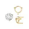 ITI NYC Three Prong Round Single Base Settings in 14K Gold (2.00 mm - 8.00 mm)