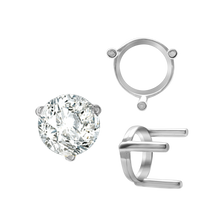 Load image into Gallery viewer, ITI NYC Three Prong Round Single Base Settings in 14K Gold (2.00 mm - 8.00 mm)

