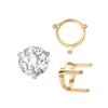 ITI NYC Three Prong Round Single Base Settings in 14K Gold (2.00 mm - 8.00 mm)